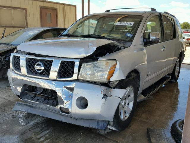 5N1AA08A85N721171 - 2005 NISSAN ARMADA SE SILVER photo 2