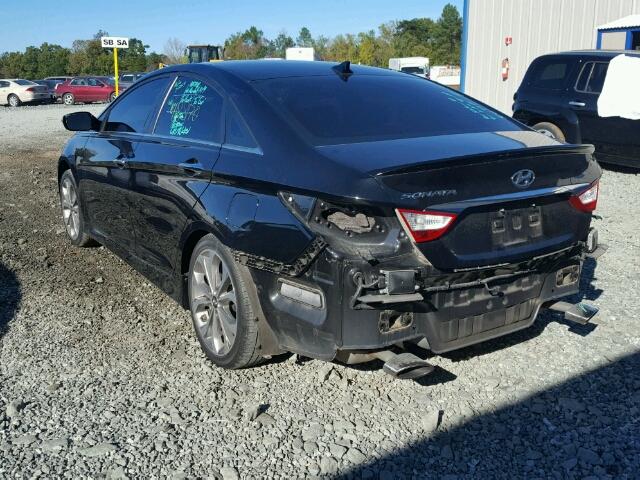 5NPEC4AC6EH815259 - 2014 HYUNDAI SONATA SE BLACK photo 3