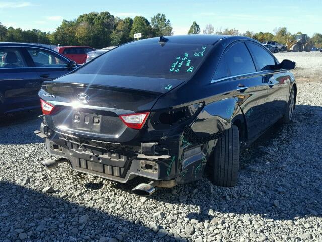 5NPEC4AC6EH815259 - 2014 HYUNDAI SONATA SE BLACK photo 4