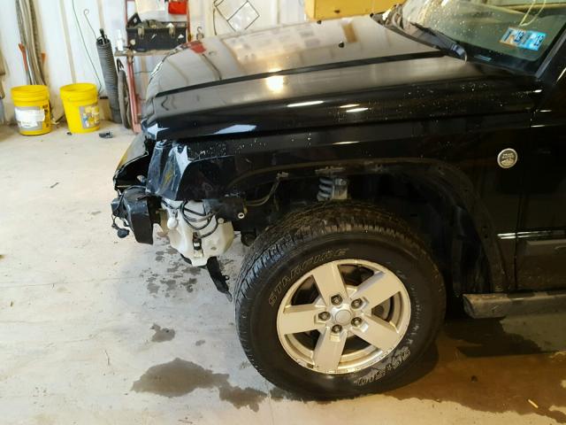 1J8HG48N86C285486 - 2006 JEEP COMMANDER BLACK photo 9
