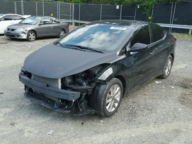 5NPDH4AE0GH656398 - 2016 HYUNDAI ELANTRA SE BLACK photo 2