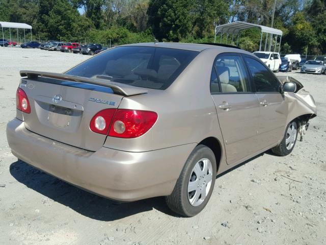 2T1BR30E35C453540 - 2005 TOYOTA COROLLA CE GOLD photo 4