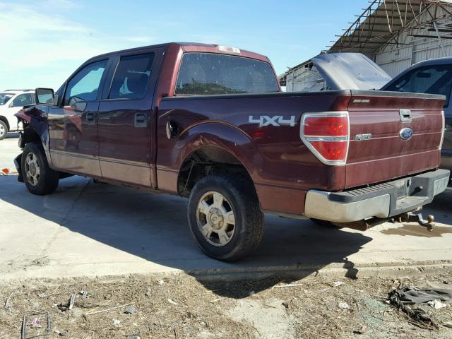 1FTEW1E80AFC53309 - 2010 FORD F150 SUPER MAROON photo 3