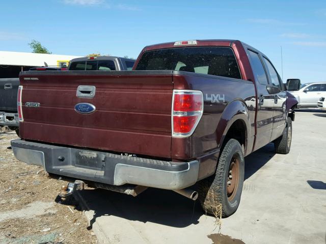 1FTEW1E80AFC53309 - 2010 FORD F150 SUPER MAROON photo 4