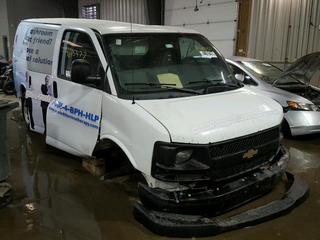 1GCSGAF49B1114127 - 2011 CHEVROLET EXPRESS G1 WHITE photo 1