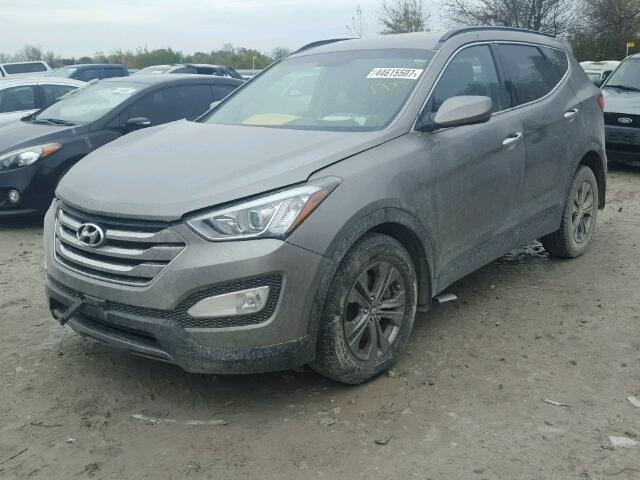 5XYZT3LB1EG127189 - 2014 HYUNDAI SANTA FE S BEIGE photo 2