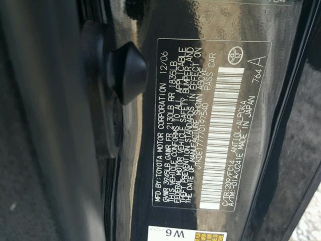 JTKDE177770197540 - 2007 TOYOTA SCION TC 黑色 照片 10