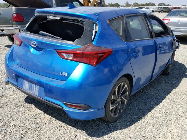 JTNKARJE7HJ543836 - 2017 TOYOTA COROLLA IM BLUE photo 4