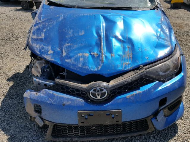 JTNKARJE7HJ543836 - 2017 TOYOTA COROLLA IM BLUE photo 9