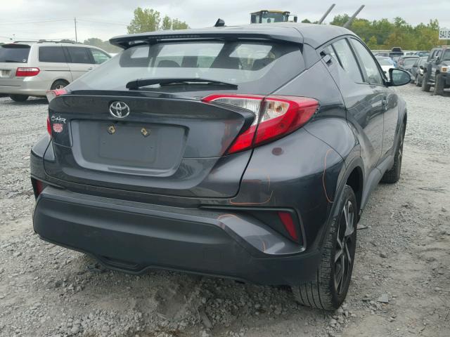 NMTKHMBX7JR003574 - 2018 TOYOTA C-HR XLE GRAY photo 4