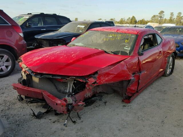 2G1FB1E30E9236490 - 2014 CHEVROLET CAMARO LT RED photo 2