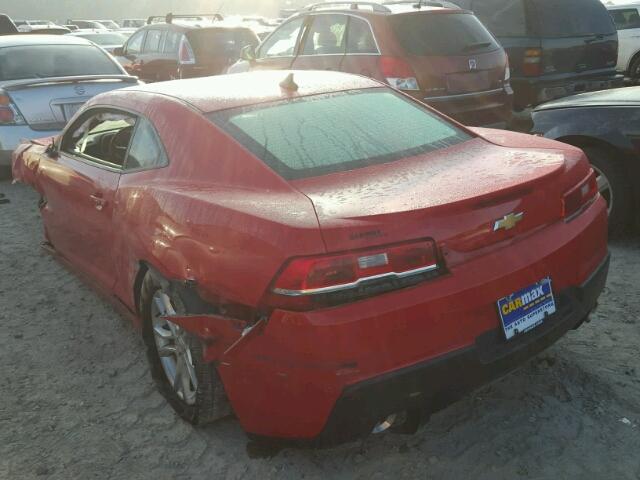 2G1FB1E30E9236490 - 2014 CHEVROLET CAMARO LT RED photo 3