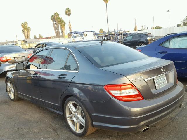 WDDGF54X39R066509 - 2009 MERCEDES-BENZ C 300 GRAY photo 3