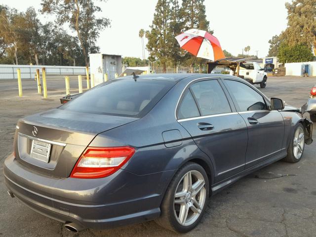 WDDGF54X39R066509 - 2009 MERCEDES-BENZ C 300 GRAY photo 4