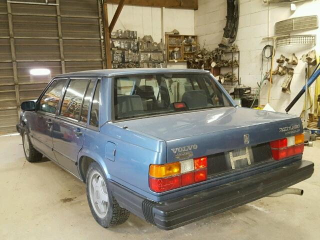 YV1FX8749H1122143 - 1987 VOLVO 740 GLE BLUE photo 3