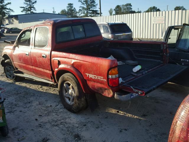 5TEGN92N03Z275675 - 2003 TOYOTA TACOMA DOU RED photo 3