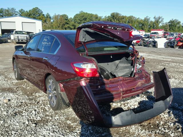 1HGCR2F56DA246070 - 2013 HONDA ACCORD SPO MAROON photo 3