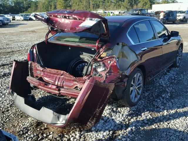 1HGCR2F56DA246070 - 2013 HONDA ACCORD SPO MAROON photo 4
