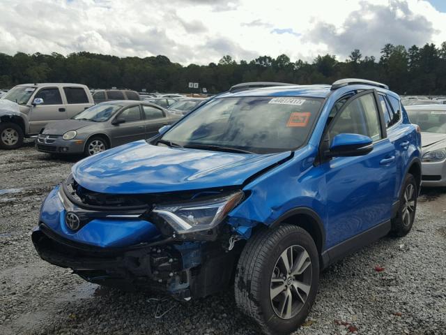 JTMWFREV8HD093923 - 2017 TOYOTA RAV4 BLUE photo 2