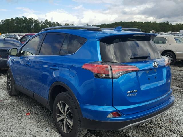 JTMWFREV8HD093923 - 2017 TOYOTA RAV4 BLUE photo 3