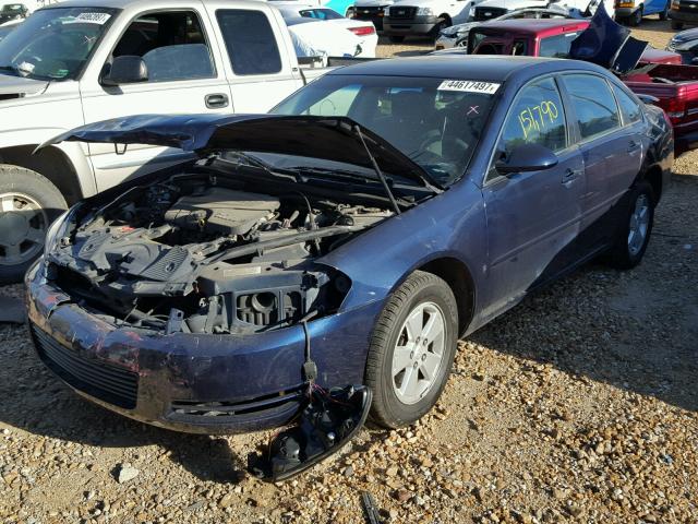 2G1WT55K689163187 - 2008 CHEVROLET IMPALA LT BLUE photo 2