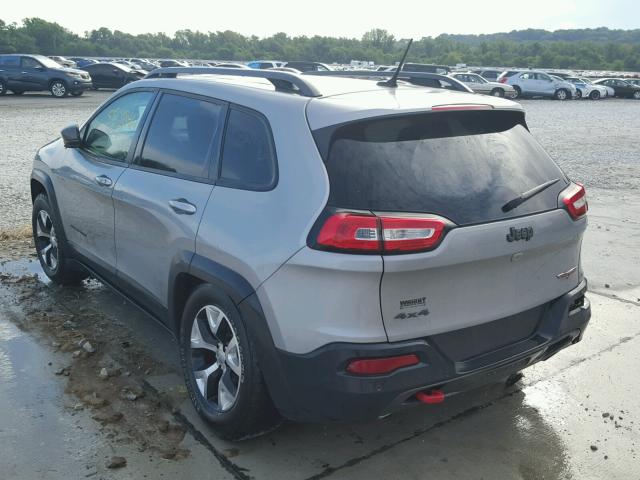 1C4PJMBS4FW641353 - 2015 JEEP CHEROKEE T GRAY photo 3