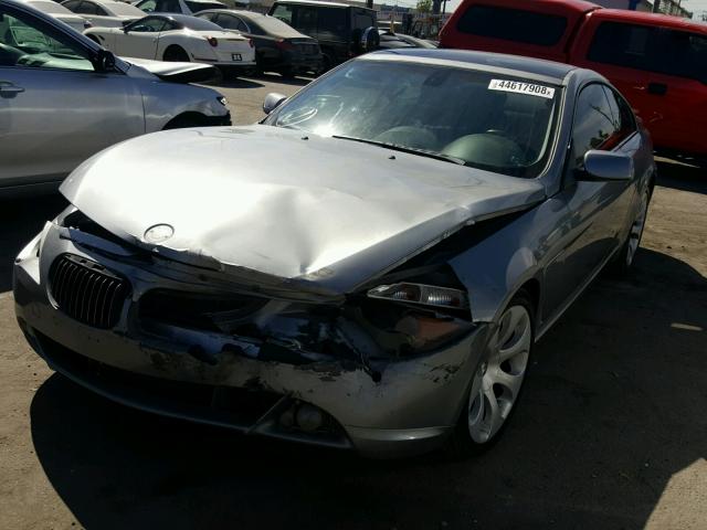 WBAEH73434B215305 - 2004 BMW 645 CI AUT GRAY photo 2