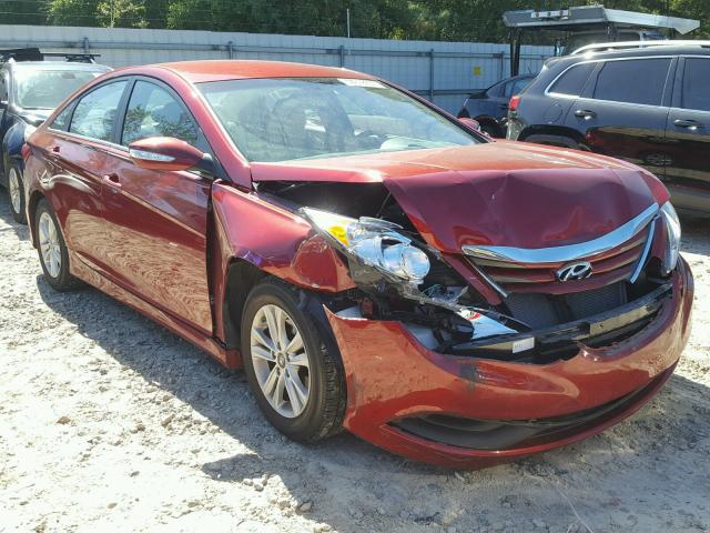 5NPEB4ACXEH942809 - 2014 HYUNDAI SONATA GLS RED photo 1