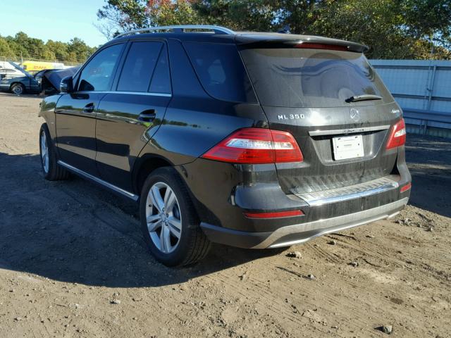 4JGDA5HB6CA010995 - 2012 MERCEDES-BENZ ML 350 4MA BLACK photo 3