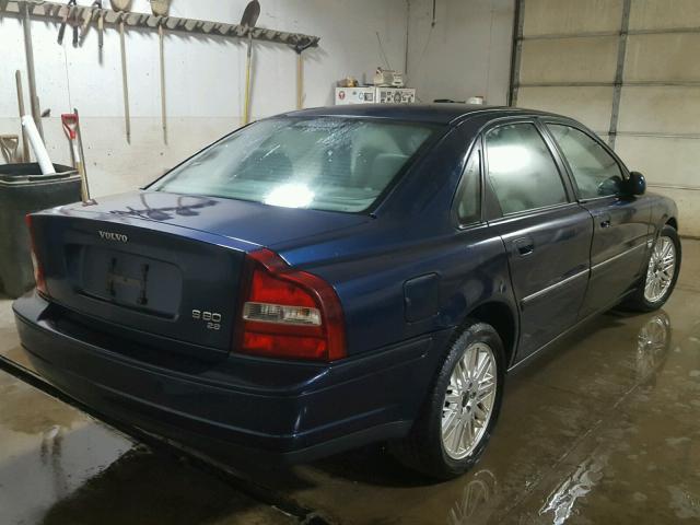 YV1TS92D021264676 - 2002 VOLVO S80 BLUE photo 4