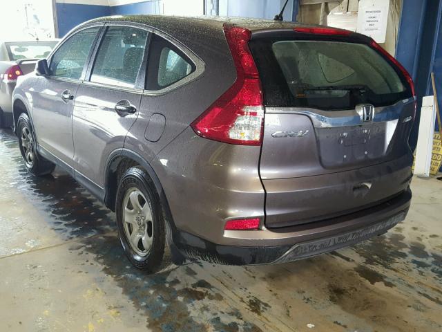 5J6RM4H39FL081034 - 2015 HONDA CR-V LX SILVER photo 3