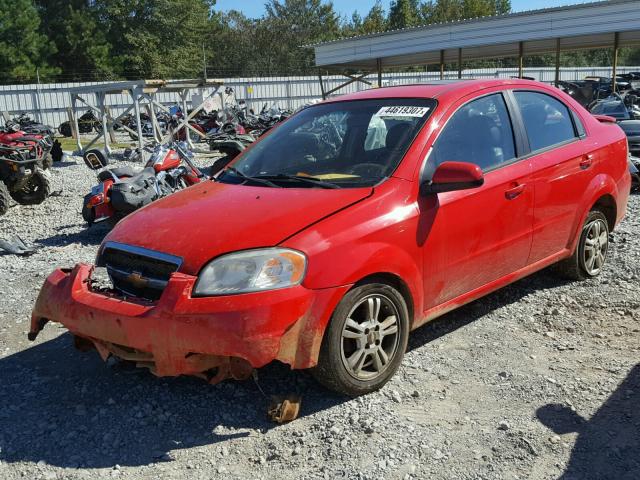 KL1TG5DE5BB119298 - 2011 CHEVROLET AVEO LT RED photo 2