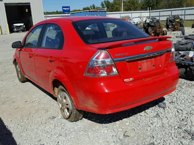 KL1TG5DE5BB119298 - 2011 CHEVROLET AVEO LT RED photo 3