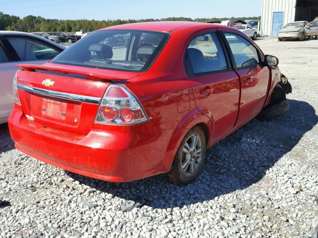 KL1TG5DE5BB119298 - 2011 CHEVROLET AVEO LT RED photo 4