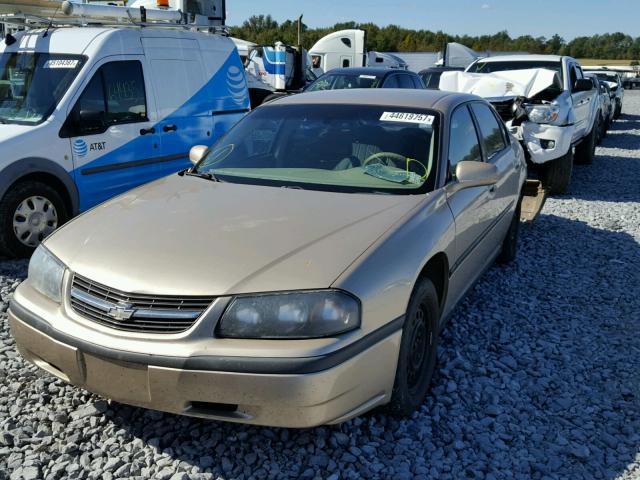 2G1WF52E059119459 - 2005 CHEVROLET IMPALA GOLD photo 2