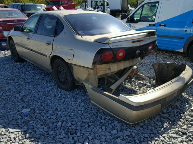 2G1WF52E059119459 - 2005 CHEVROLET IMPALA GOLD photo 3