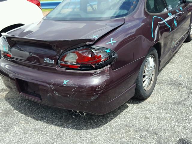 1G2WP12K32F229688 - 2002 PONTIAC GRAND PRIX MAROON photo 10