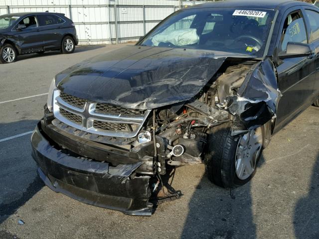 1C3CDZABXDN753702 - 2013 DODGE AVENGER SE BLACK photo 9