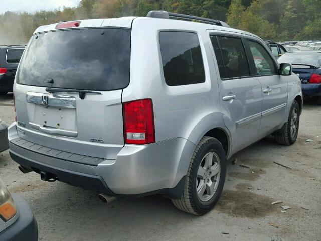 5FNYF4H55BB062927 - 2011 HONDA PILOT EXL SILVER photo 4