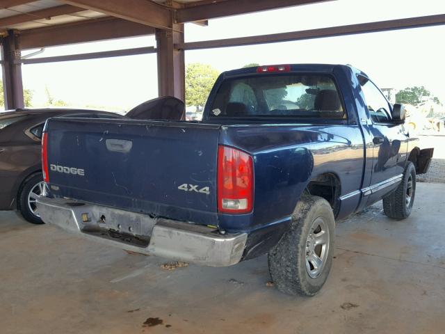 1D7HU16N02J124689 - 2002 DODGE RAM 1500 BLUE photo 4