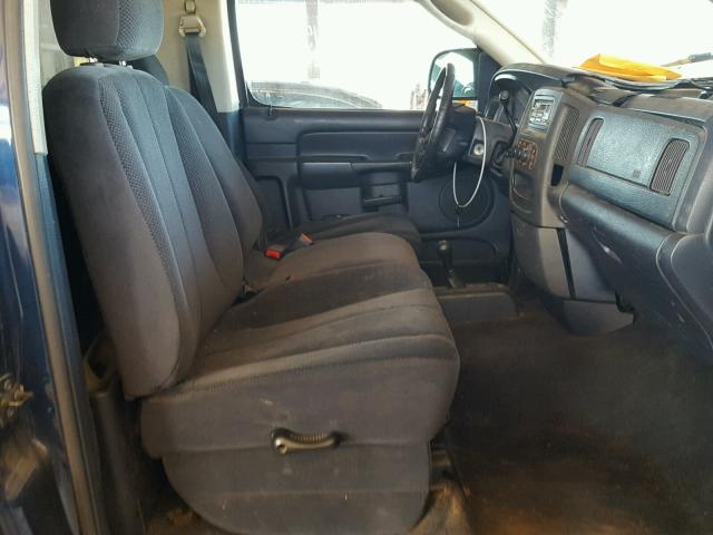 1D7HU16N02J124689 - 2002 DODGE RAM 1500 BLUE photo 5