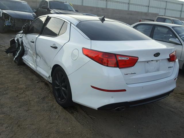 5XXGN4A71FG505698 - 2015 KIA OPTIMA EX WHITE photo 3