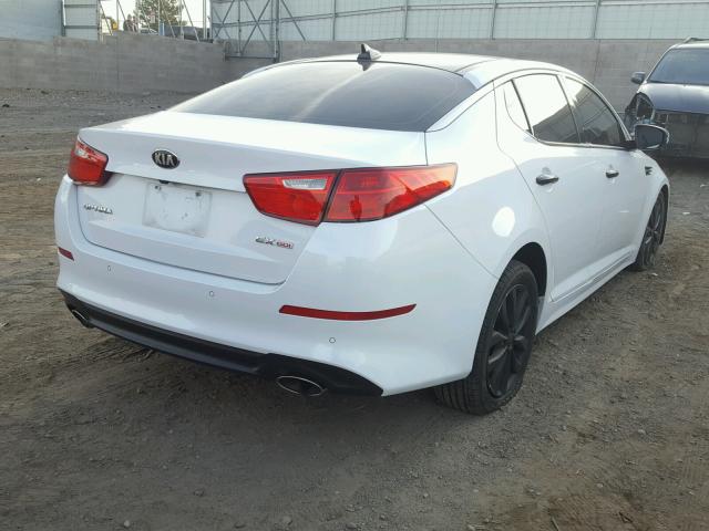 5XXGN4A71FG505698 - 2015 KIA OPTIMA EX WHITE photo 4