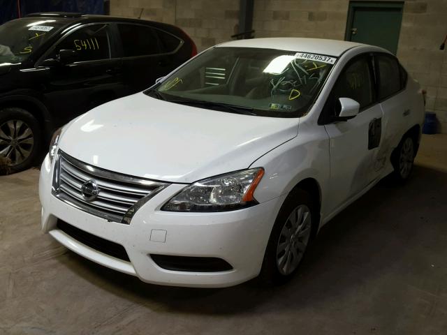 3N1AB7AP4DL797819 - 2013 NISSAN SENTRA WHITE photo 2