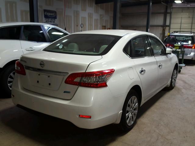 3N1AB7AP4DL797819 - 2013 NISSAN SENTRA WHITE photo 4