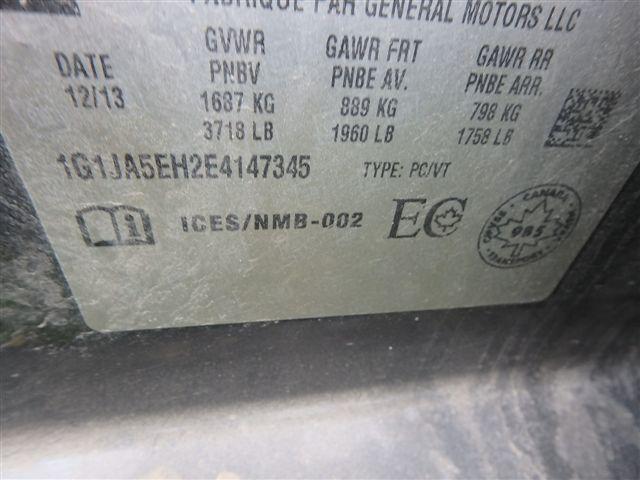 1G1JA5EH2E4147345 - 2014 CHEVROLET SONIC LS CHARCOAL photo 9