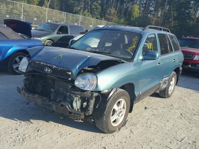 KM8SC13D22U147867 - 2002 HYUNDAI SANTA FE G BLUE photo 2