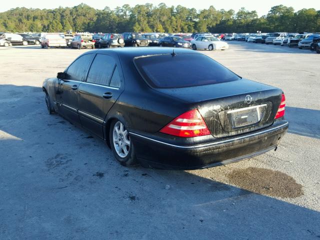 WDBNG70J71A212150 - 2001 MERCEDES-BENZ S 430 BLACK photo 3