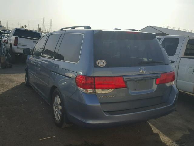 5FNRL3H7XAB089595 - 2010 HONDA ODYSSEY EX BLUE photo 3