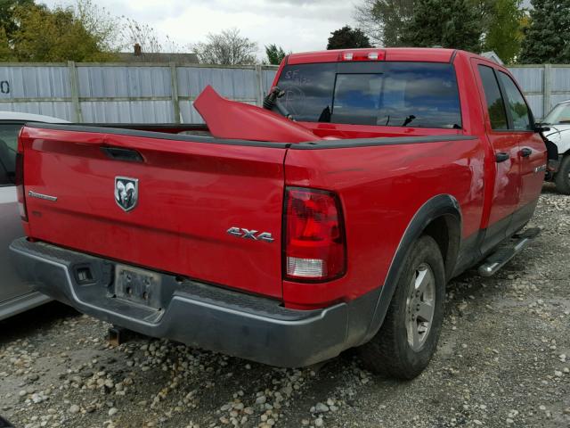 1C6RD7GT9CS286824 - 2012 DODGE RAM 1500 S RED photo 4